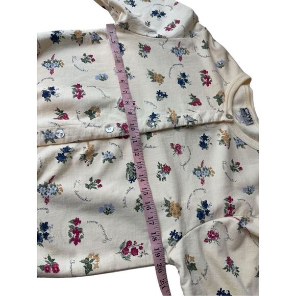 Vintage C2W Cotton To Wear Buttery Yellow Spring Floral Cardigan - Picture 8 of 9